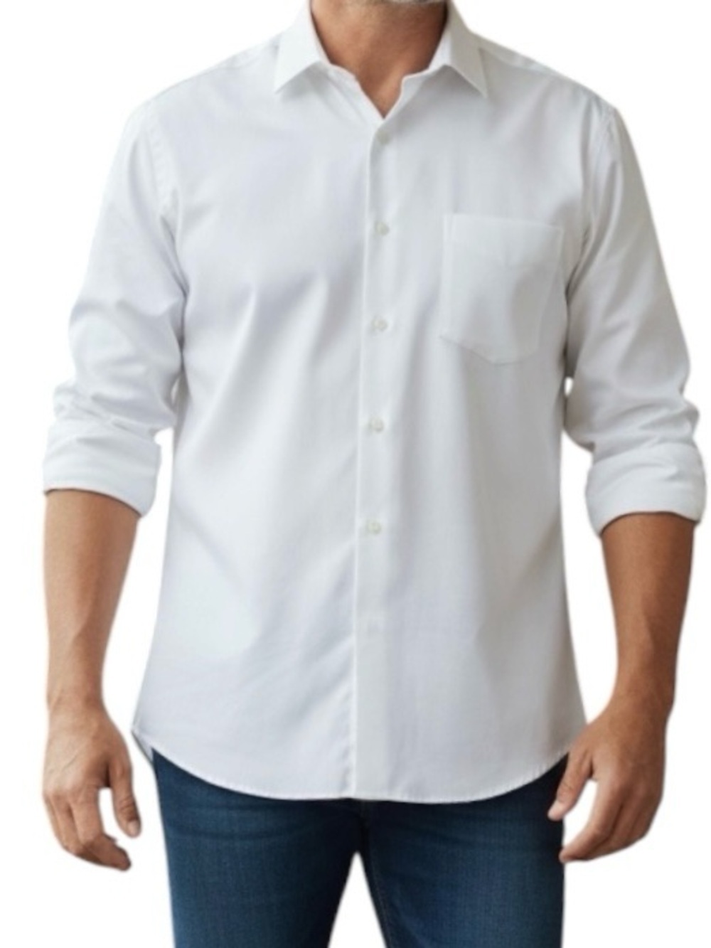 Men’s Classic Fit White Dress Shirt - size 20 neck, 36/37 sleeve. Non iron.